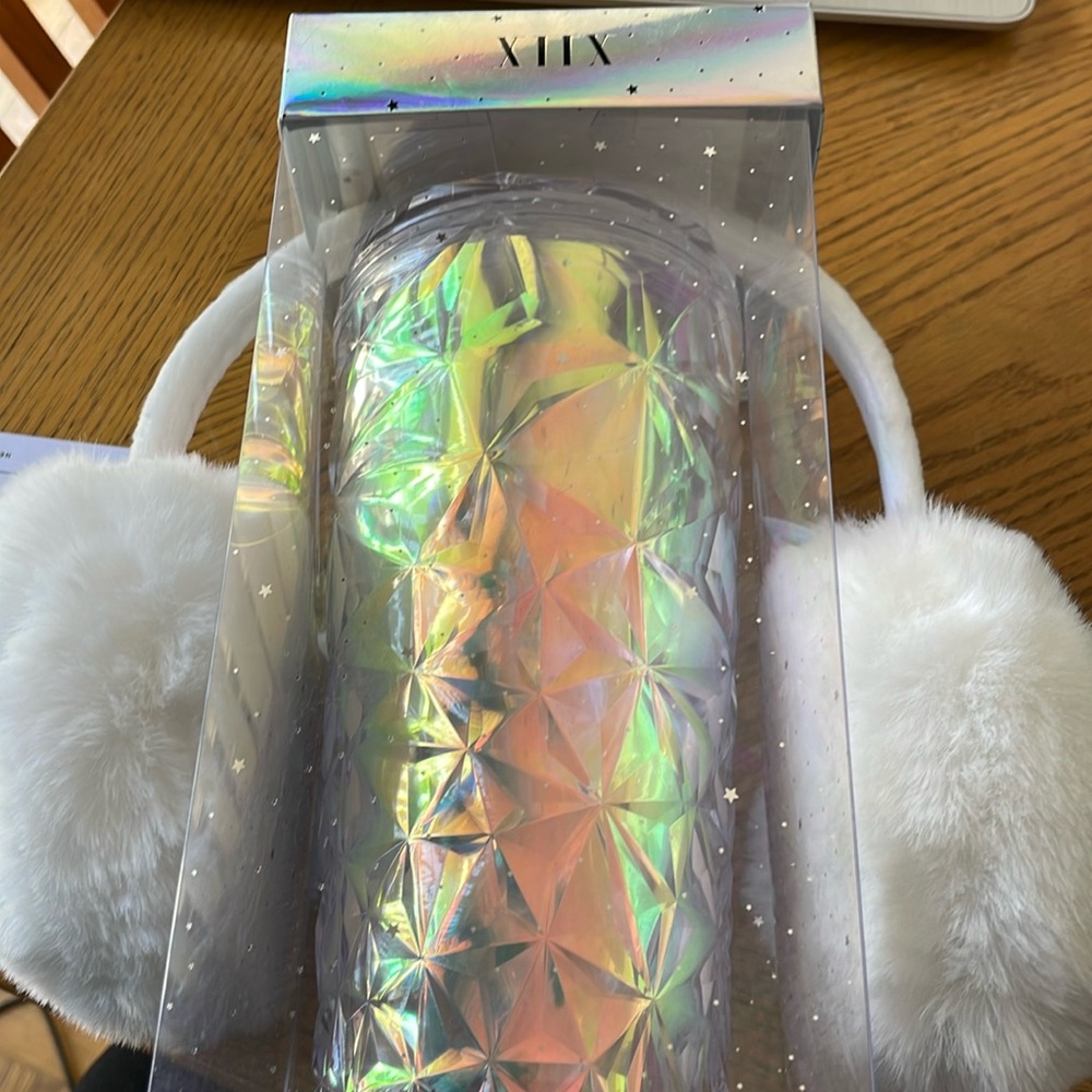 Collection XIIX Reusable Cup / Tumbler and Earmuff Set NEW